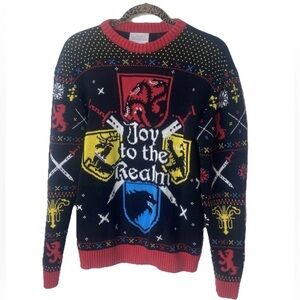 Game of Thrones Joy To The Realm‎ HBO Ugly Christmas Holiday Sweater sz XXL